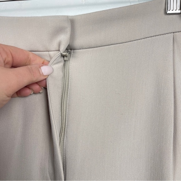 Abercrombie Sloane Tailored Wide Leg Pant Curve Love A&F light taupe size 35 /20 - Picture 7 of 10